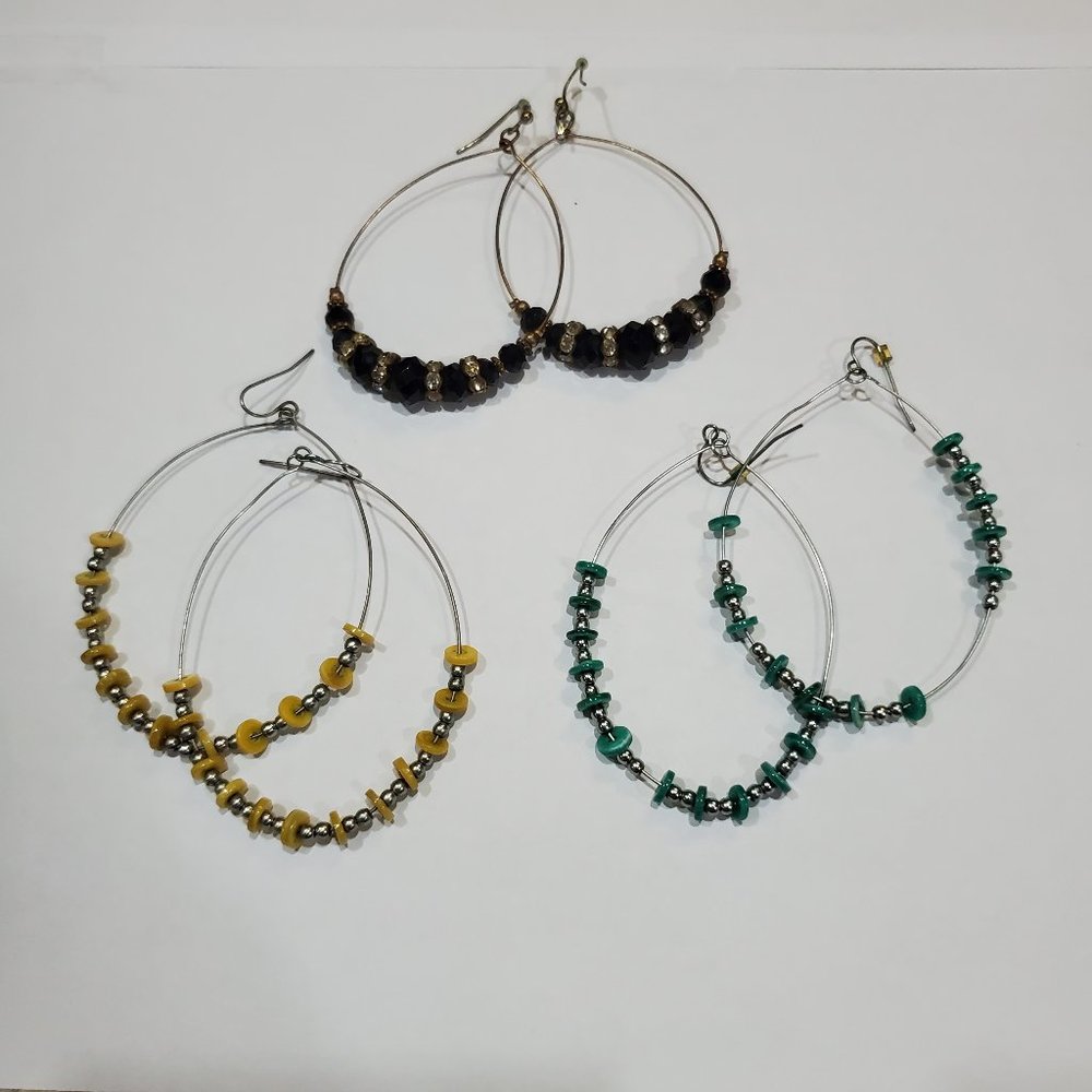 3 Sets of Dangle Earrings